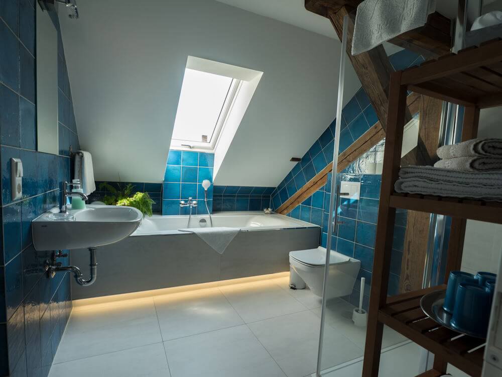 Alte Ofenfabrik Ferienwohnung Studio Badezimmer